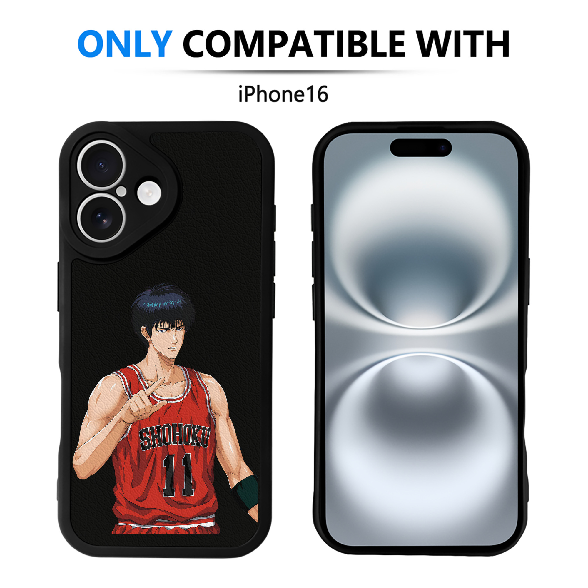 （画像用） SLAM DUNK／スラムダンク 【iPhone 16シリーズ対応】シリコンスマホケース（レザー調） 材質：シリコン